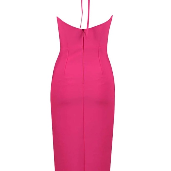 Hot Pink Maxi Dress with Cut-Out - Picture 4 of 7